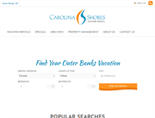 Tablet Screenshot of outerbankscarolinavacations.com